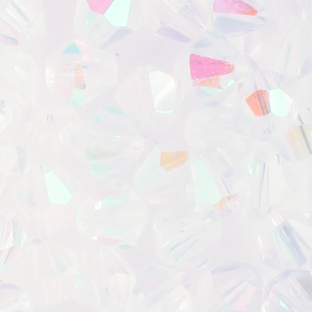 *6mm Bicone Crystal AB - 30 beads