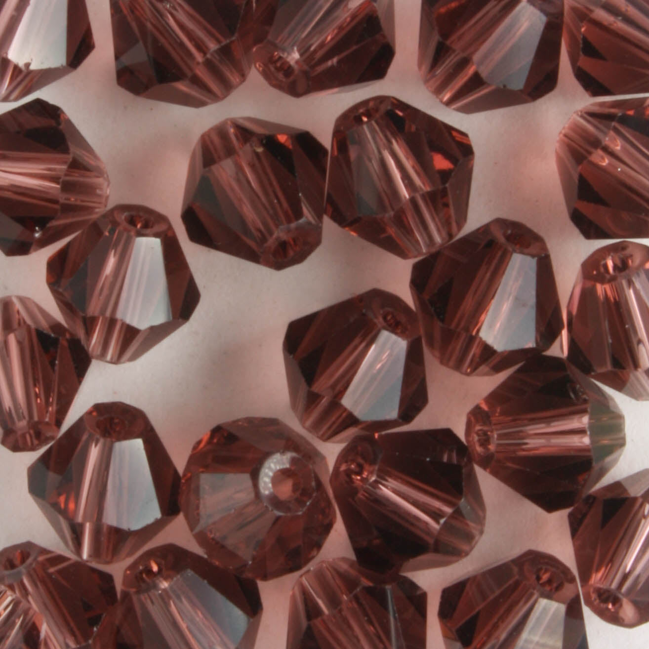 6mm Bicone Amethyst - 24 beads