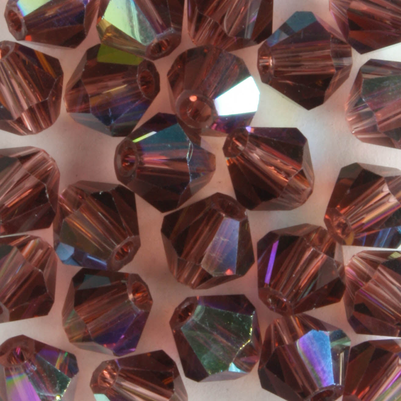 6mm Bicone Amethyst AB - 24 beads