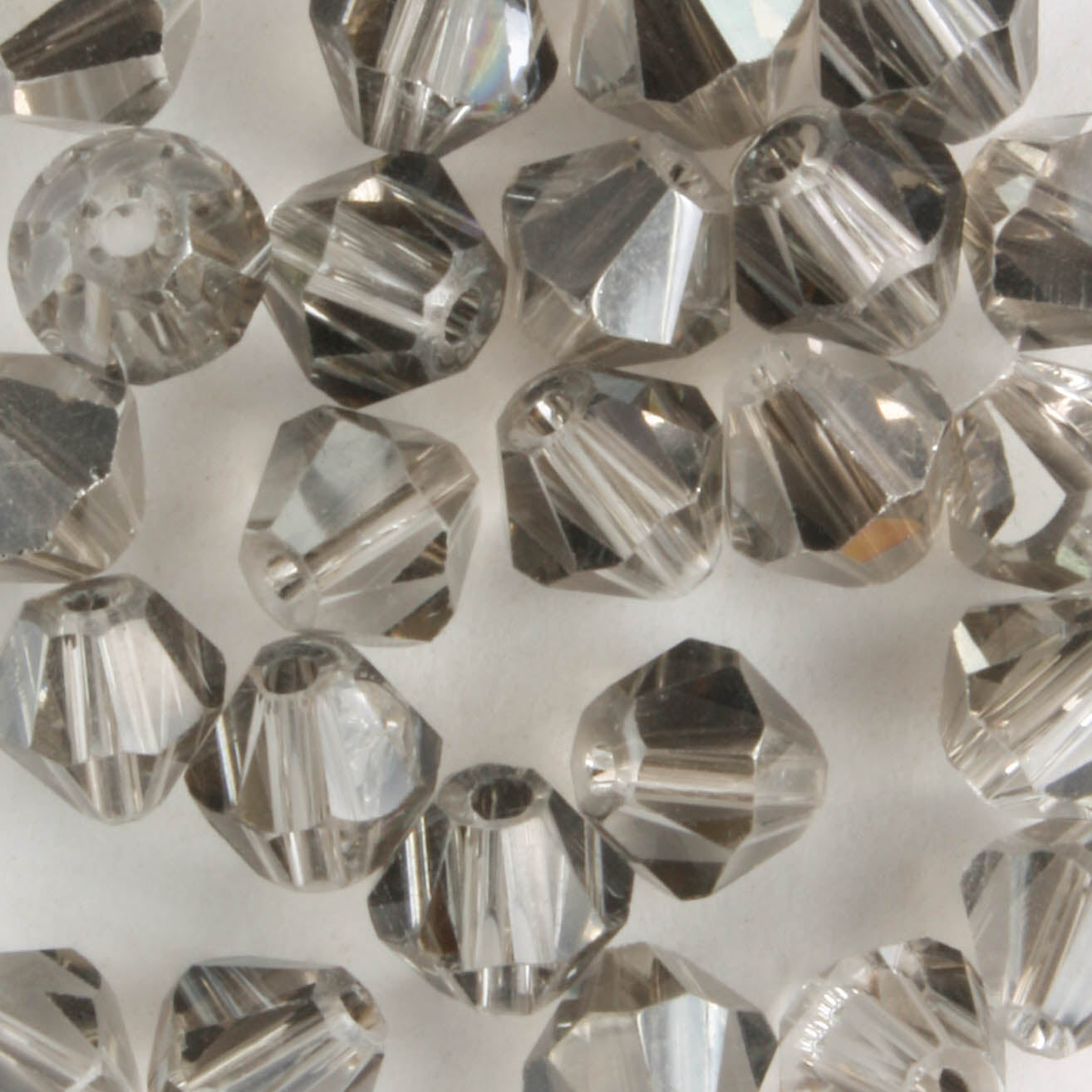 6mm Bicone Black Diamond - 24 beads