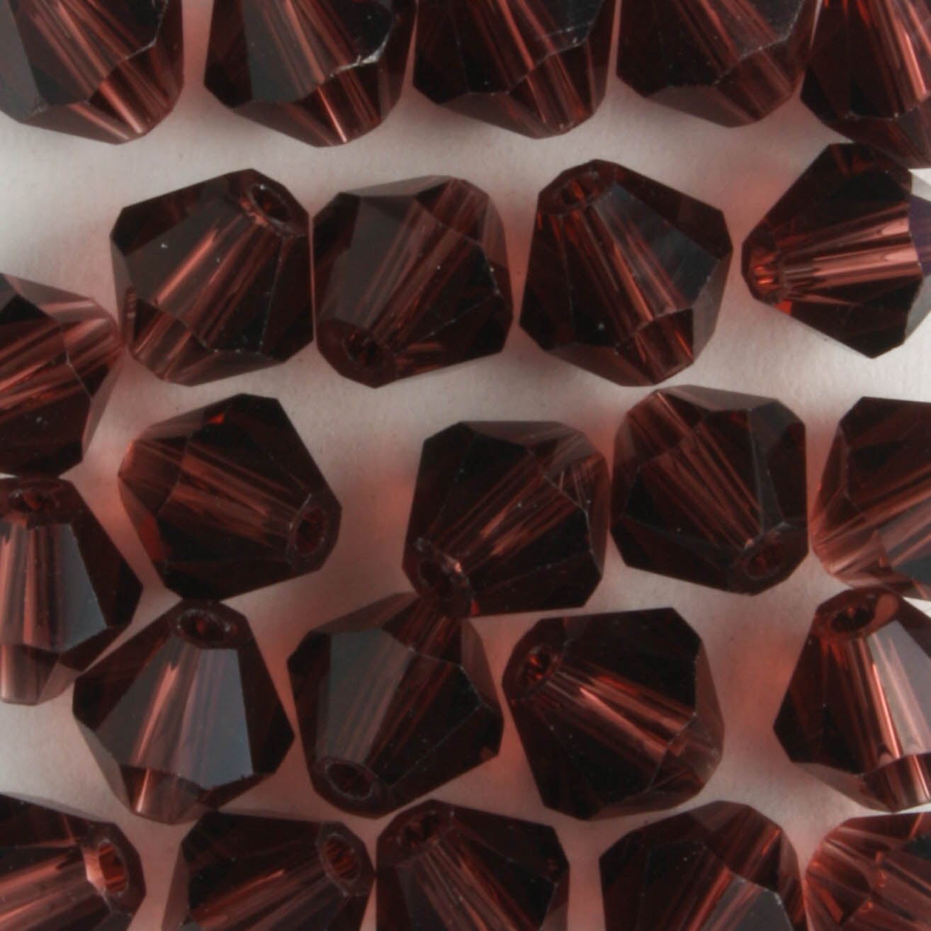 6mm Bicone Amethyst - 24 beads