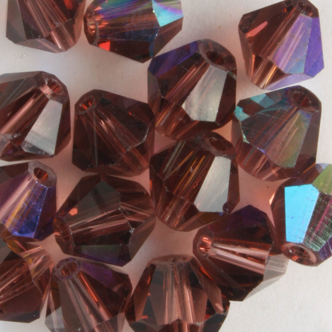 8mm Bicone Amethyst AB - 15 beads