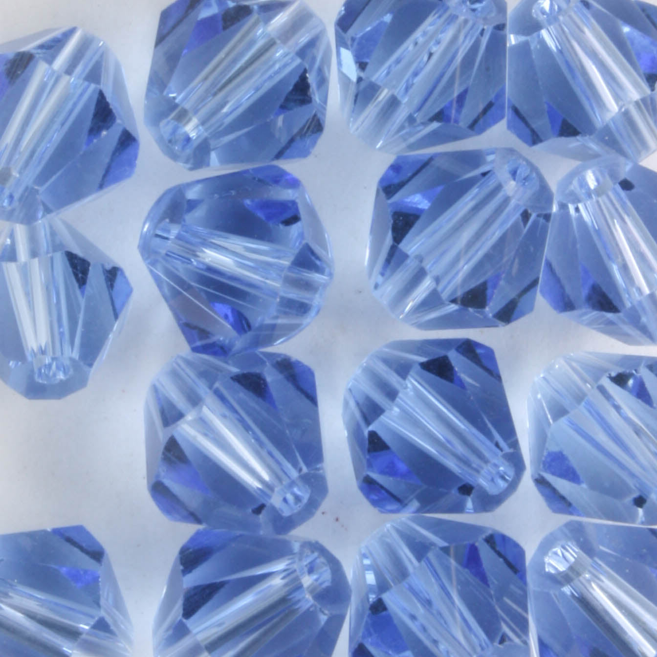 8mm Bicone Blue - 15 beads