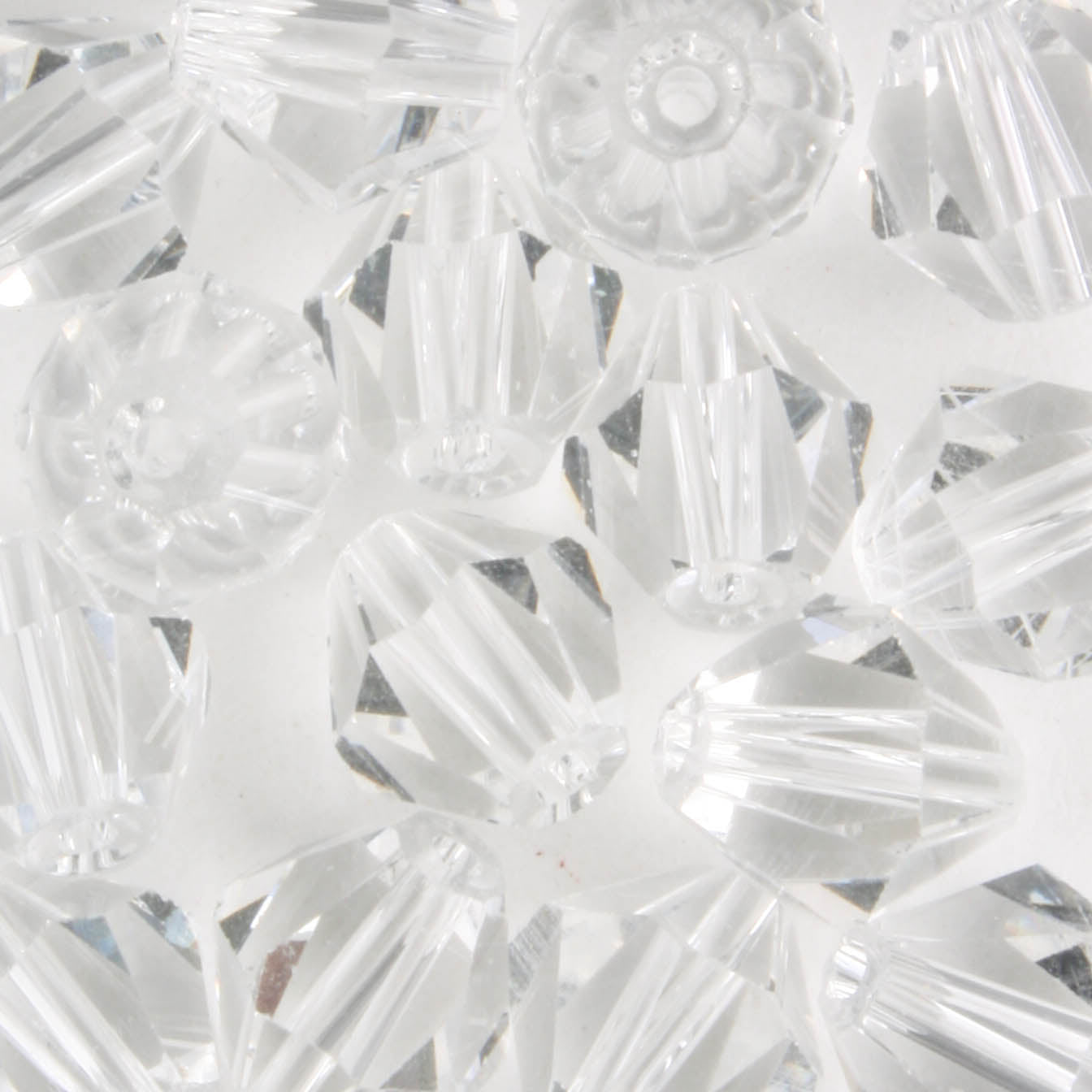 8mm Bicone Clear - 15 beads