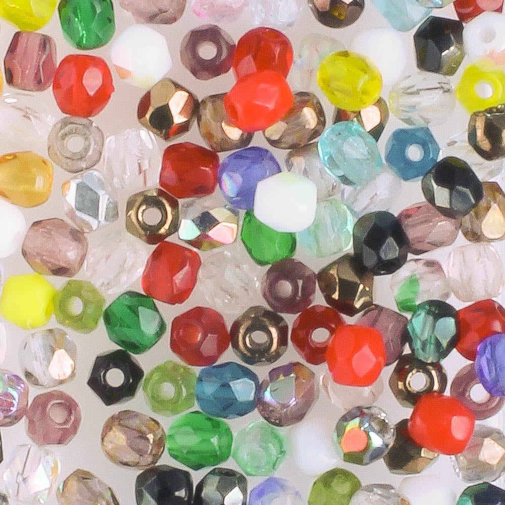 3mm Round Fire Polish Mix - 100 beads