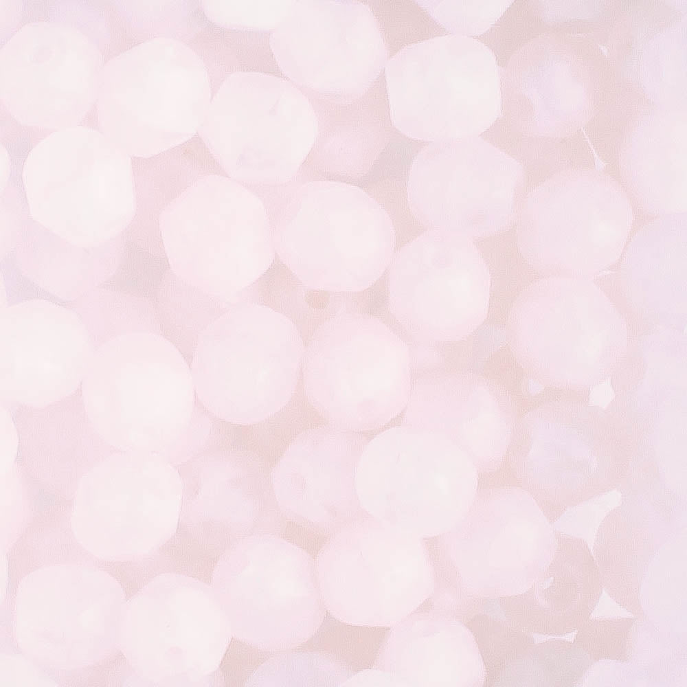 4mm Round Fire Polish Pale Pink Matte Evelina - 100 beads