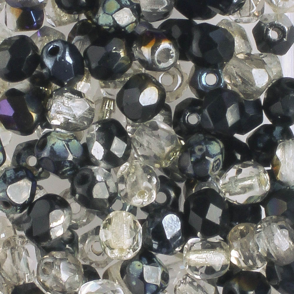 4mm Fire Polish Night Sky Mix - 100 beads