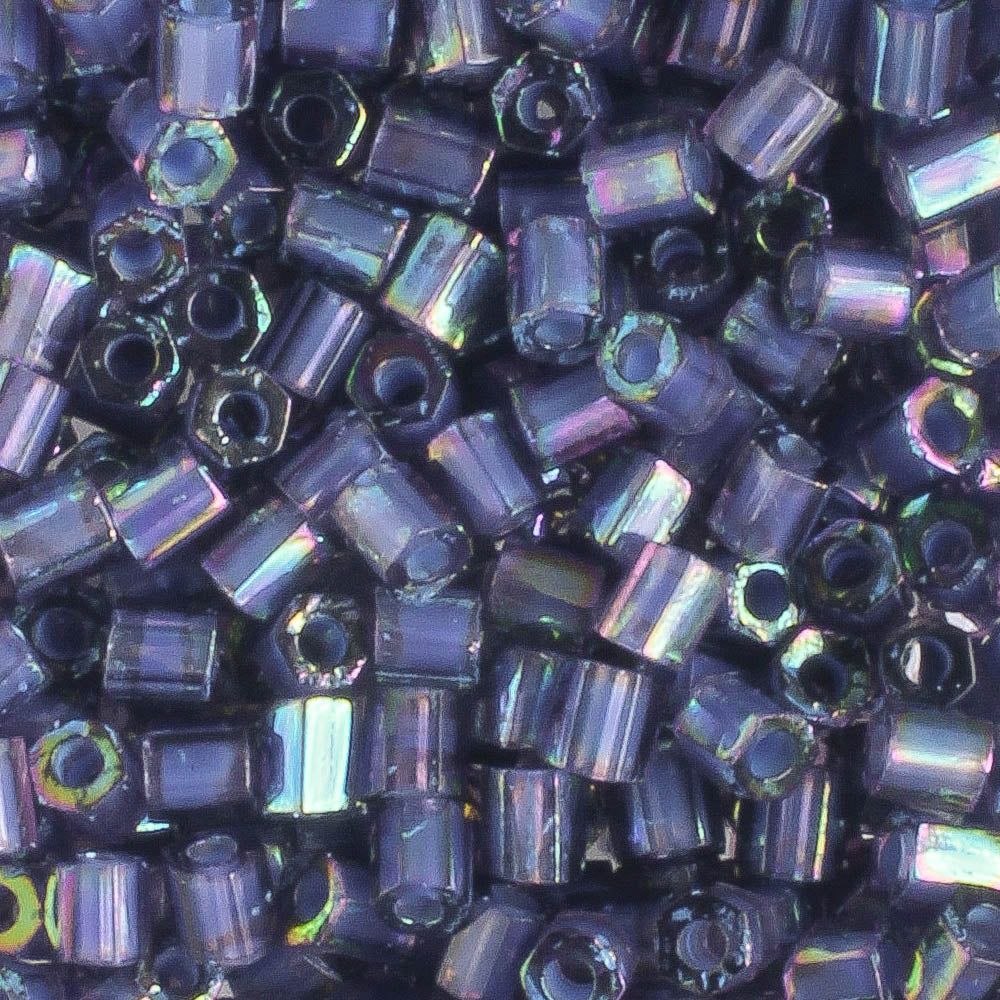 8/0 Hex Blue Luster - 10 grams