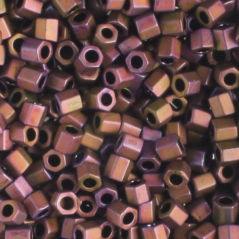 8/0 Hex Purple Bronze Mix - 10 grams