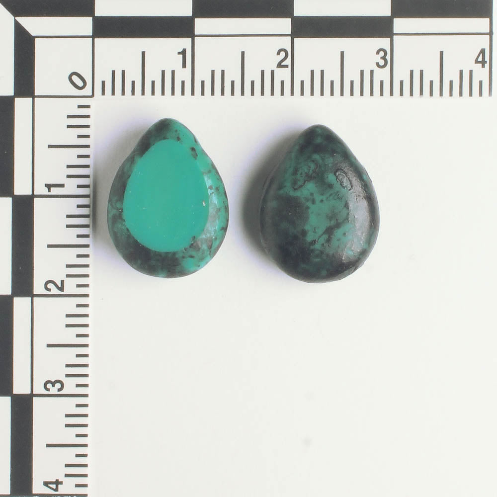 Polished Drop Persian Turquoise - 18 beads