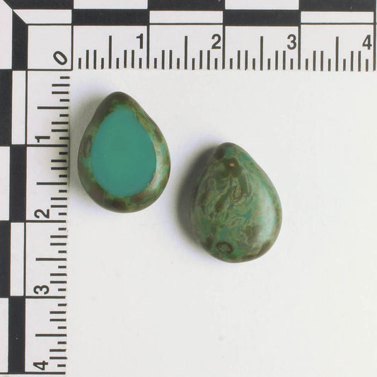 Polished Drop Turquoise Picasso