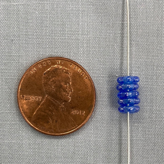 5mm Daisy Spacer- Blue Luster - qty 50