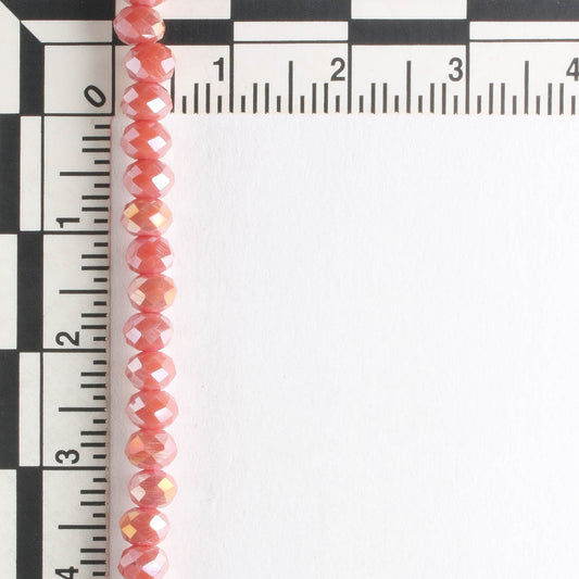 Chinese Crystal Rondelles - 8" strand