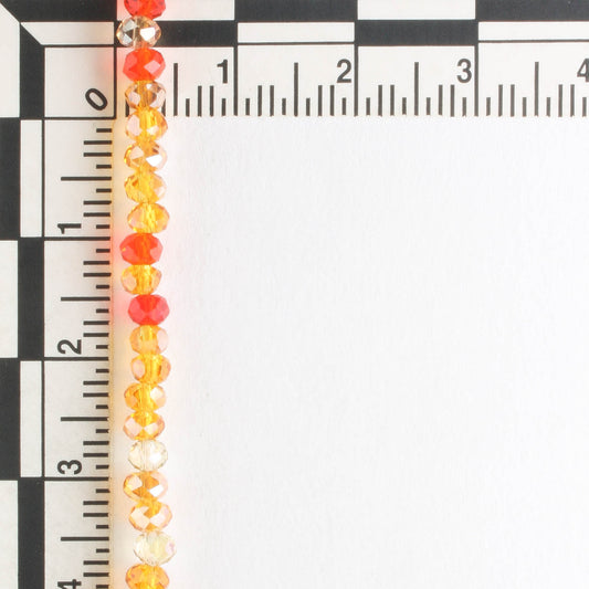 Chinese Crystal Rondelles - 8" strand