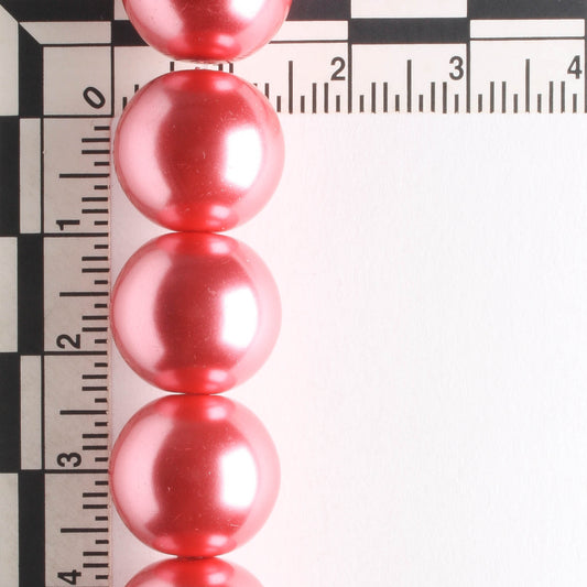 14mm Glass Pearls - 8" strand