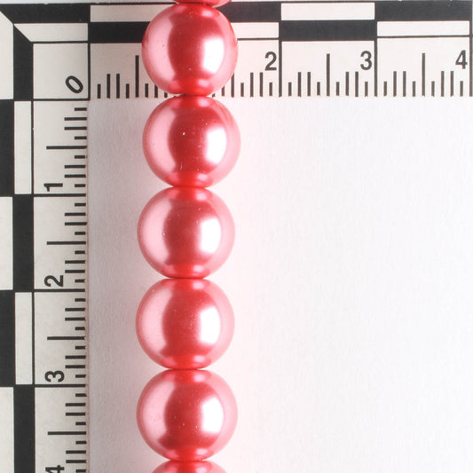 10mm Glass Pearls - 8" strand