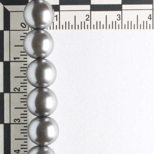 10mm Glass Pearls - 8" strand