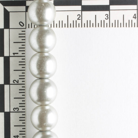 10mm Glass Pearls - 8" strand