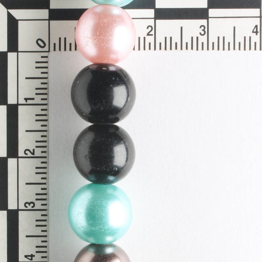10mm Glass Pearls - 8" strand