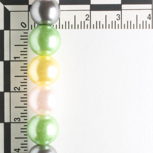 10mm Glass Pearls - 8" strand