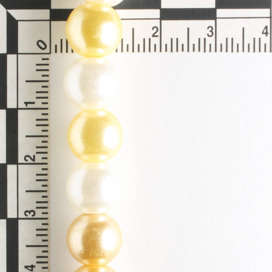 10mm Glass Pearls - 8" strand