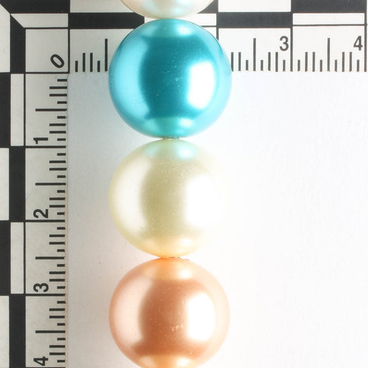 16mm Glass Pearls - 8" strand