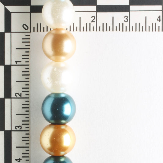 10mm Glass Pearls - 8" strand