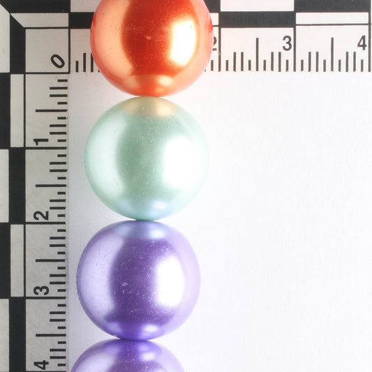 16mm Glass Pearls - 8" strand