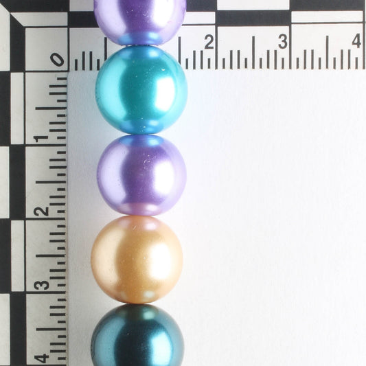 12mm Glass Pearls - 8" strand