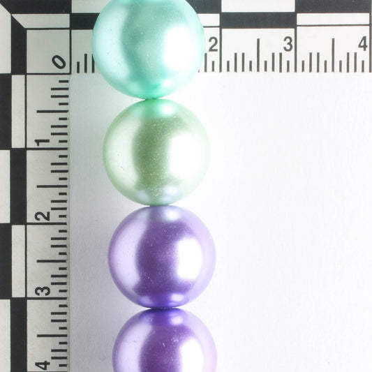 14mm Glass Pearls - 8" strand
