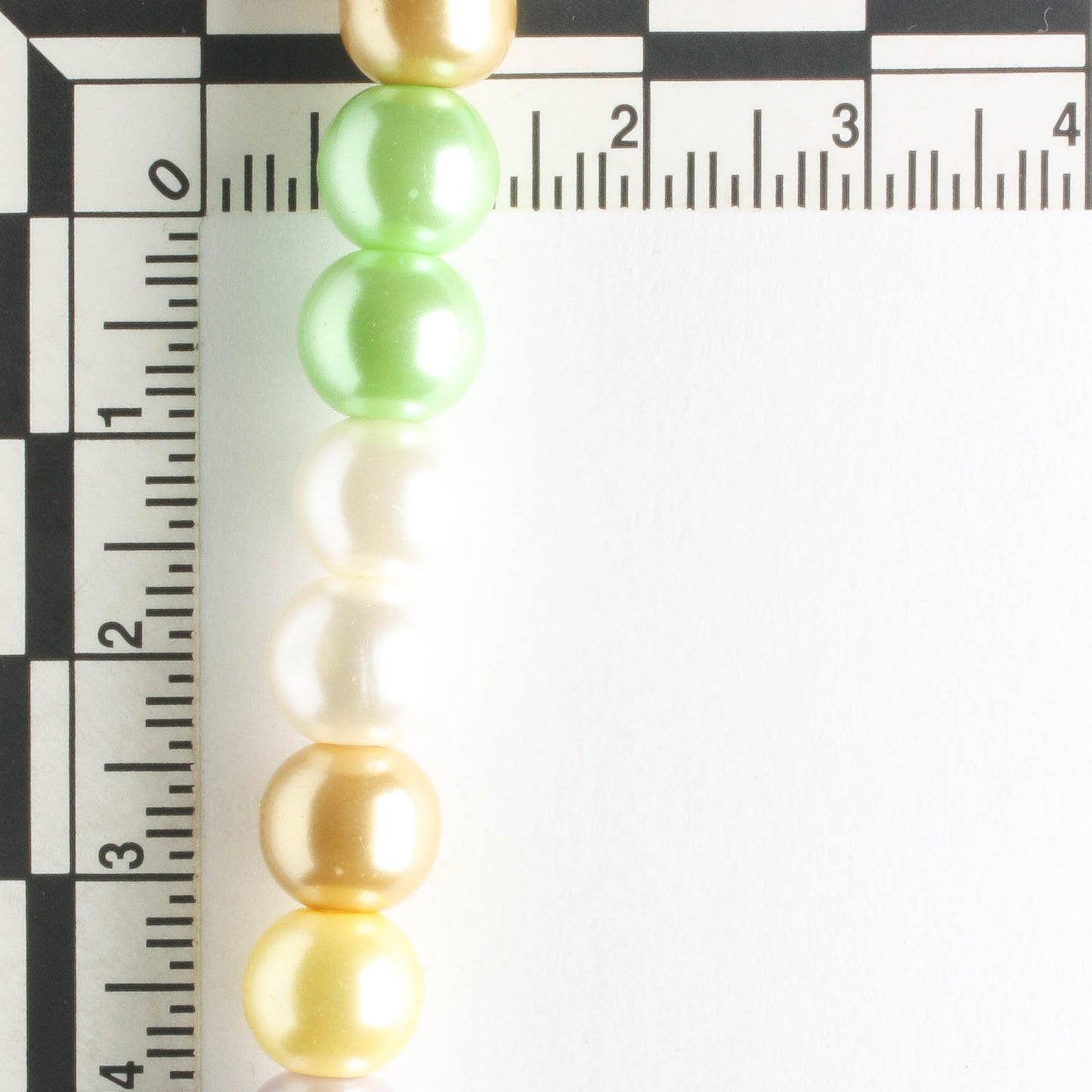 8mm Glass Pearls - 8" strand