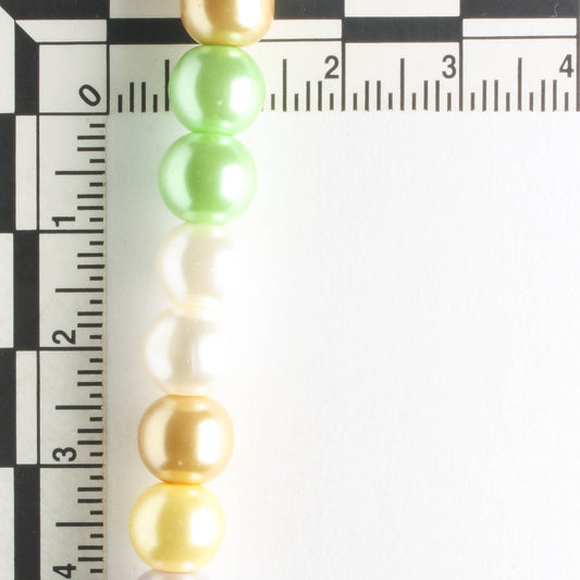8mm Glass Pearls - 8" strand