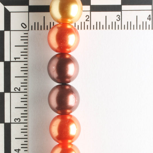 10mm Glass Pearls - 8" strand