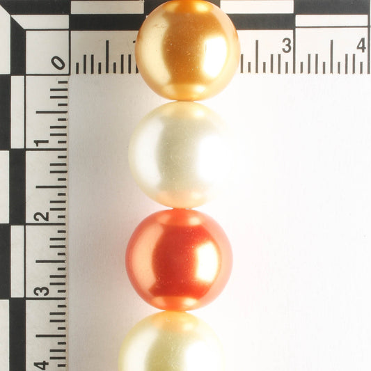 14mm Glass Pearls - 8" strand