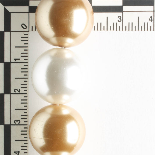 18mm Glass Pearls - 8" strand
