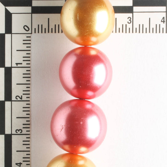 16mm Glass Pearls - 8" strand