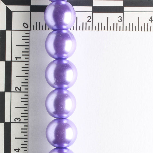10mm Glass Pearls - 8" strand