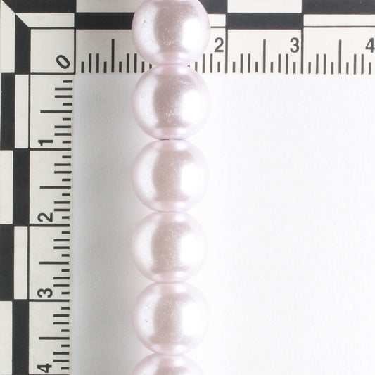 10mm Glass Pearls - 8" strand