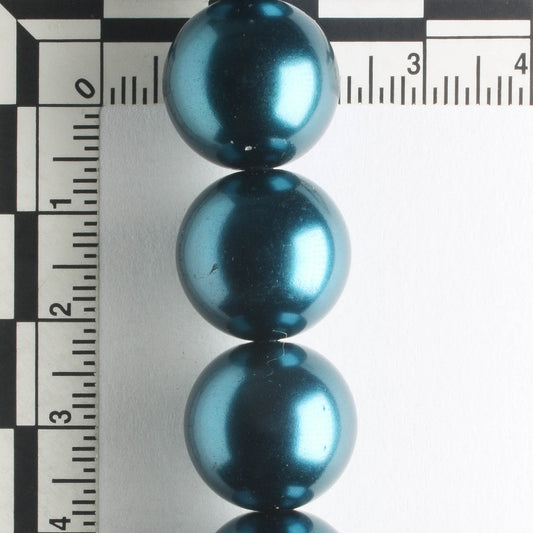 16mm Glass Pearls - 8" strand