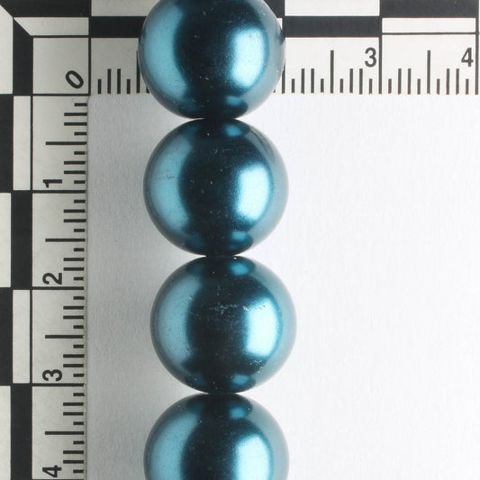 14mm Glass Pearls - 8" strand
