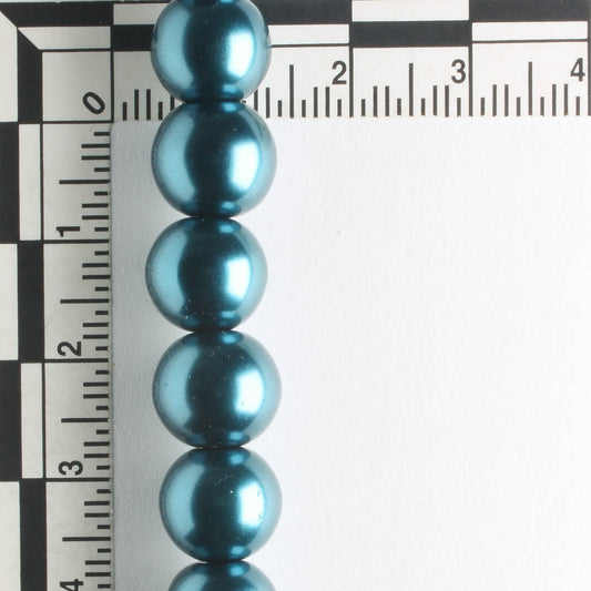 10mm Glass Pearls - 8" strand
