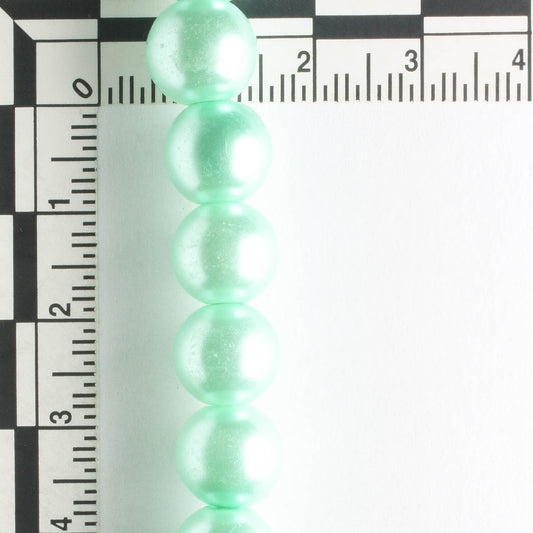 10mm Glass Pearls - 8" strand