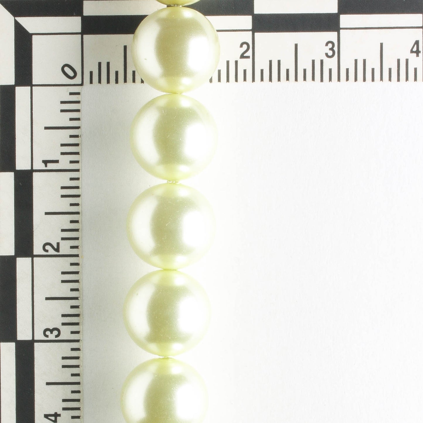 10mm Glass Pearls - 8" strand