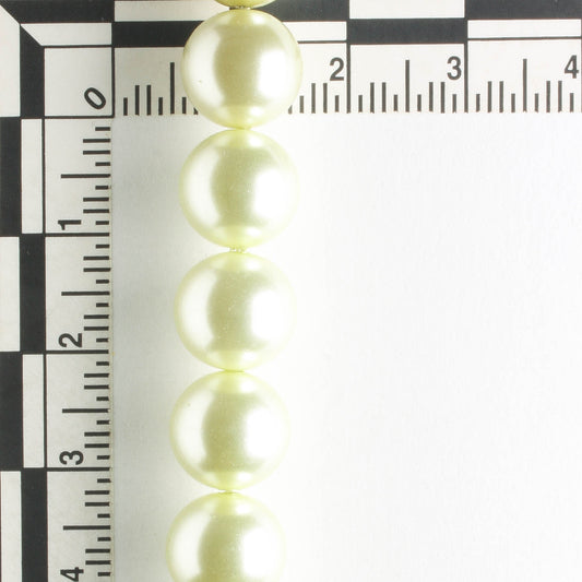 10mm Glass Pearls - 8" strand