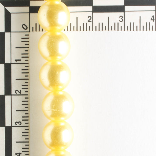 10mm Glass Pearls - 8" strand