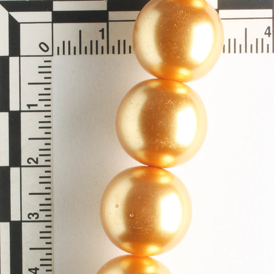 16mm Glass Pearls - 8" strand
