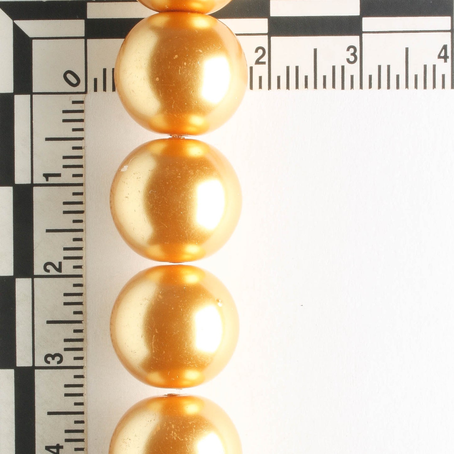 14mm Glass Pearls - 8" strand