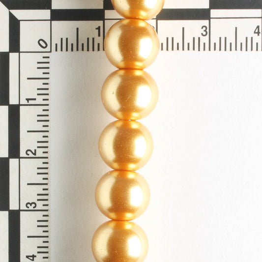 10mm Glass Pearls - 8" strand