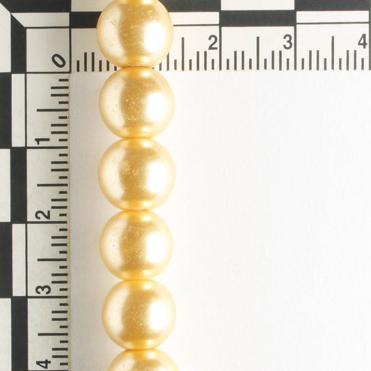 10mm Glass Pearls - 8" strand