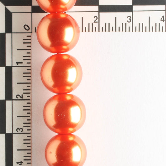 12mm Glass Pearls - 8" strand